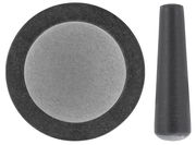 Mörser und Stößel aus Stein, Draufsicht