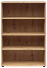 Holzregal mit vier Fächern, frontale Ansicht