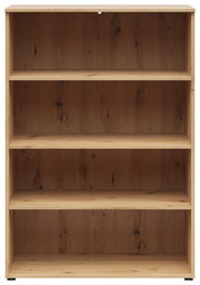 Holzregal mit vier Fächern, frontale Ansicht