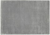 Grauer Uni-Teppich BELLEVUE in Draufsicht