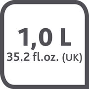 Kapazitätssymbol für Isolierkanne SAMBA weiß, 1,0 Liter, 35,2 fl. oz. (UK), frontal