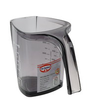 Transparenter Messbecher 500ml mit Griff, seitliche Skala und Dr. Oetker Logo, seitliche Perspektive