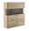 Hochwertiges Highboard aus Holz mit Glasfront, seitliche Perspektive