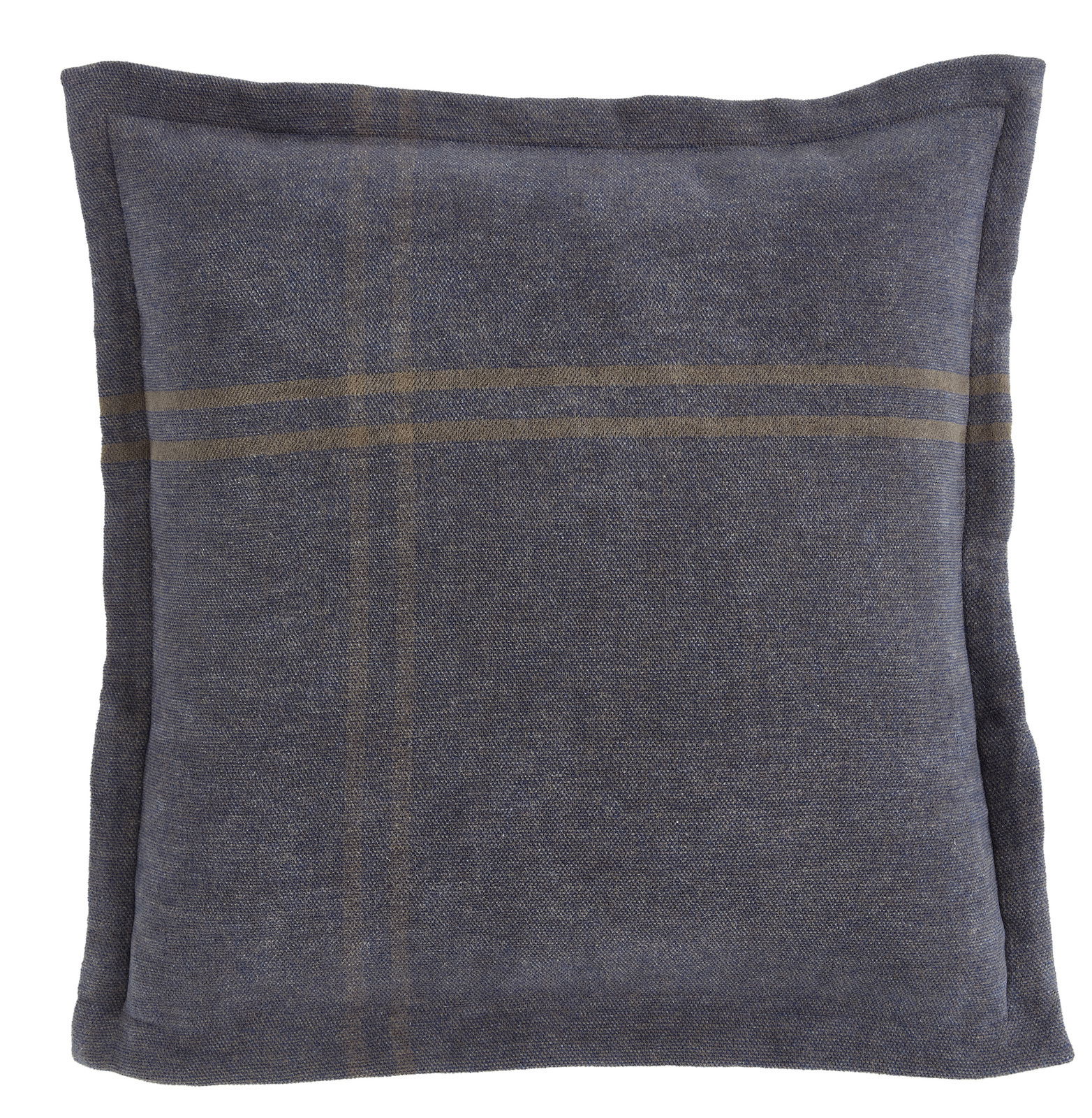 Grauer Kissenbezug mit dezentem Streifenmuster, Vorderansicht