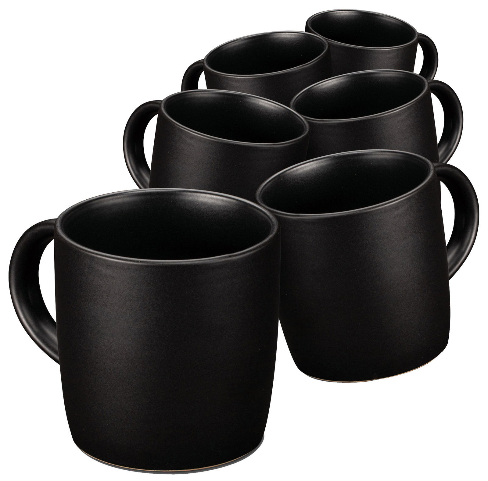 Moritz & Moritz Tassenset 6-tlg. NORDIC Sechsteiliges schwarzes Tassenset Nordic, seitliche Perspektive