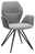 Valnatura Armlehnenstuhl PIANO Grauer Armlehnenstuhl mit modernem Design, schwarzem Metallgestell und gepolstertem Sitz, seitliche Perspektive