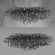 Moderner Kronleuchter ICICLE mit hängenden Glastropfen, seitliche Perspektive