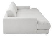 Großes Megasofa in hellgrauem Cordstoff, Seitenansicht von links