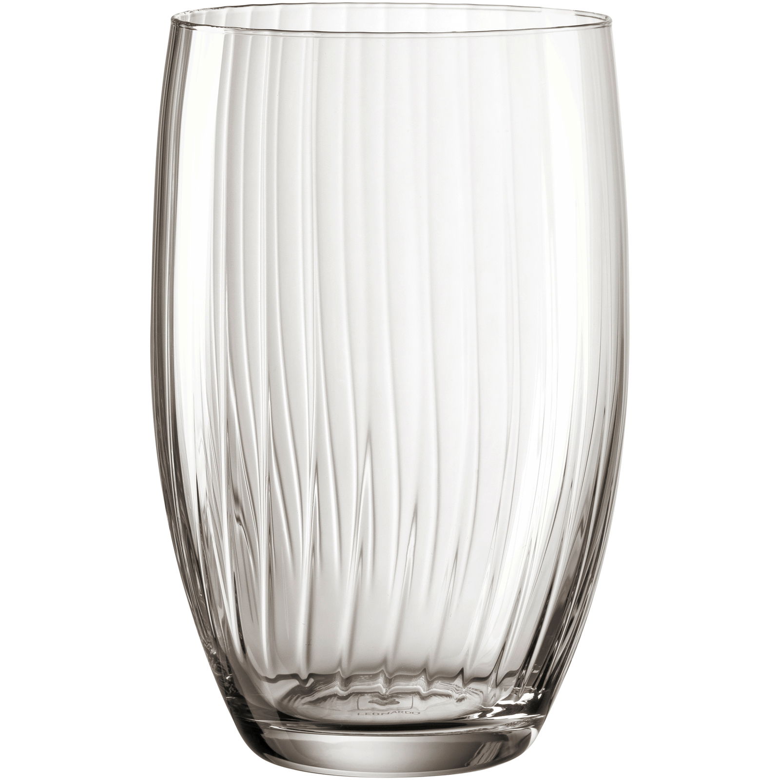 Leonardo Longdrinkbecher POESIA Elegantes Trinkglas POESIA in Grau mit 460ml Fassungsvermögen, seitliche Ansicht