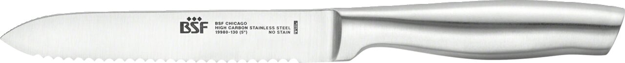 Universalmesser Chicago mit Wellenschliff, seitliche Ansicht