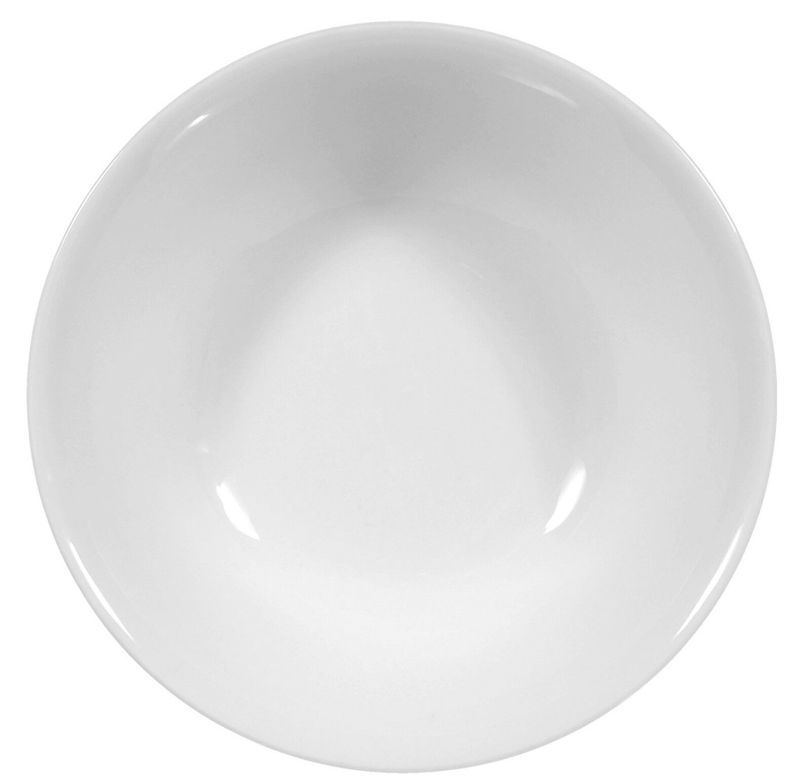 Dessertschale Rondo/Liane 15cm, Ansicht von oben, schlichtes weißes Design