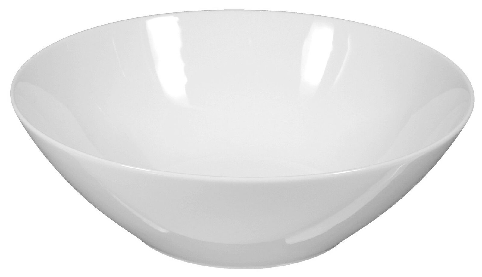 Weiße, runde Schüssel Rondo/Liane 20cm, seitliche Perspektive