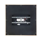 Rückansicht der LED-Deckenleuchte Hina mit sichtbarer Verkabelung und Montagehalterung.