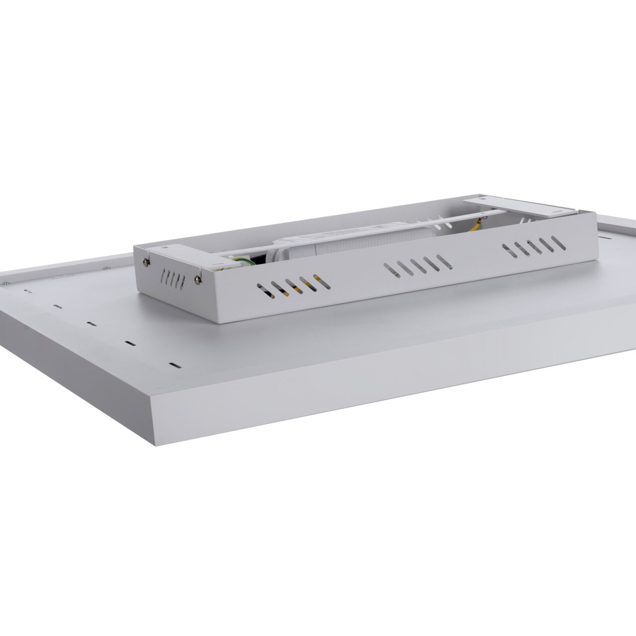 Deckenleuchte mit IR-Heizung BJust Light BEROA, seitliche Perspektive