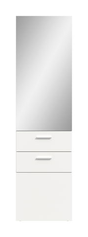 Garderobenpaneel mit großem Spiegel und zwei Schubladen, Frontalansicht