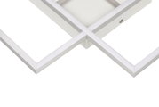 Moderne LED-Deckenleuchte in geometrischem Design, seitliche Perspektive