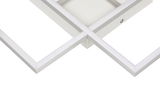 Moderne LED-Deckenleuchte in geometrischem Design, seitliche Perspektive