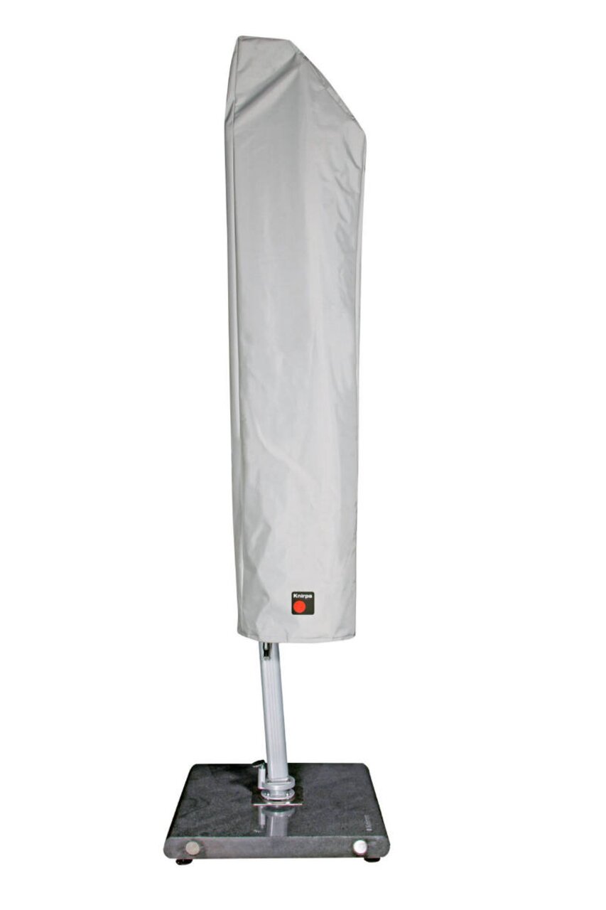 Knirps Beschermhoes KNIRPS Beschermhoes voor parasol, van voren gefotografeerd, gemonteerd op een stevige standaard.