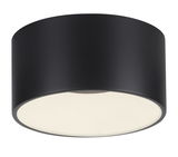 Schwarze zylindrische Deckenleuchte TANIKA, Ansicht von unten