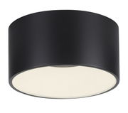 Schwarze zylindrische Deckenleuchte TANIKA, Ansicht von unten