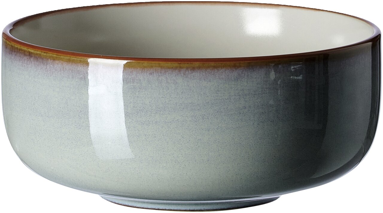 Ritzenhoff & Breker Müslischale PORTOFINO Müslischale 14,5 cm mit sanftem Farbverlauf von Grau zu Braun, seitliche Perspektive