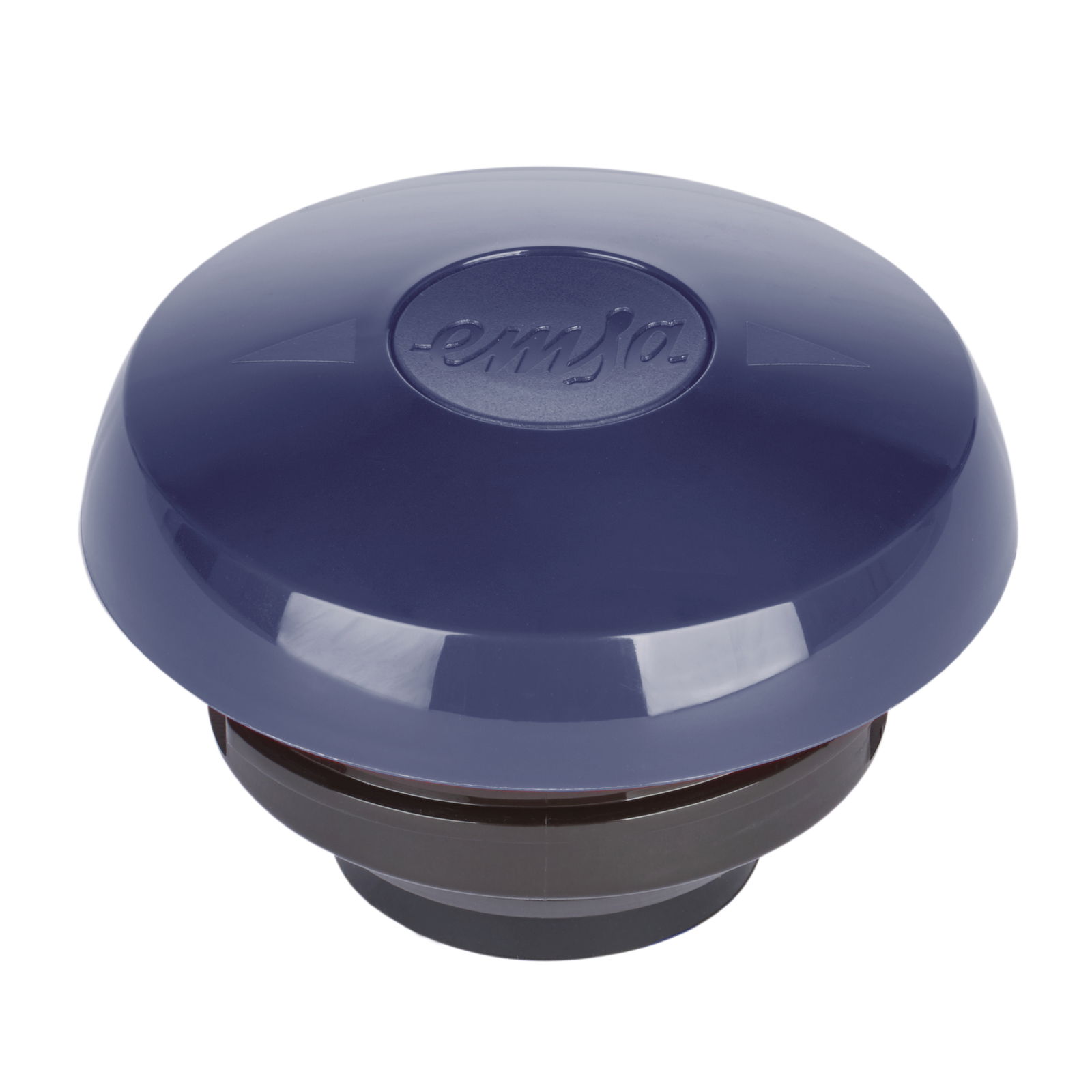 Deckel einer blauen Isolierkanne SAMBA, Ansicht von oben