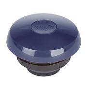 Deckel einer blauen Isolierkanne SAMBA, Ansicht von oben