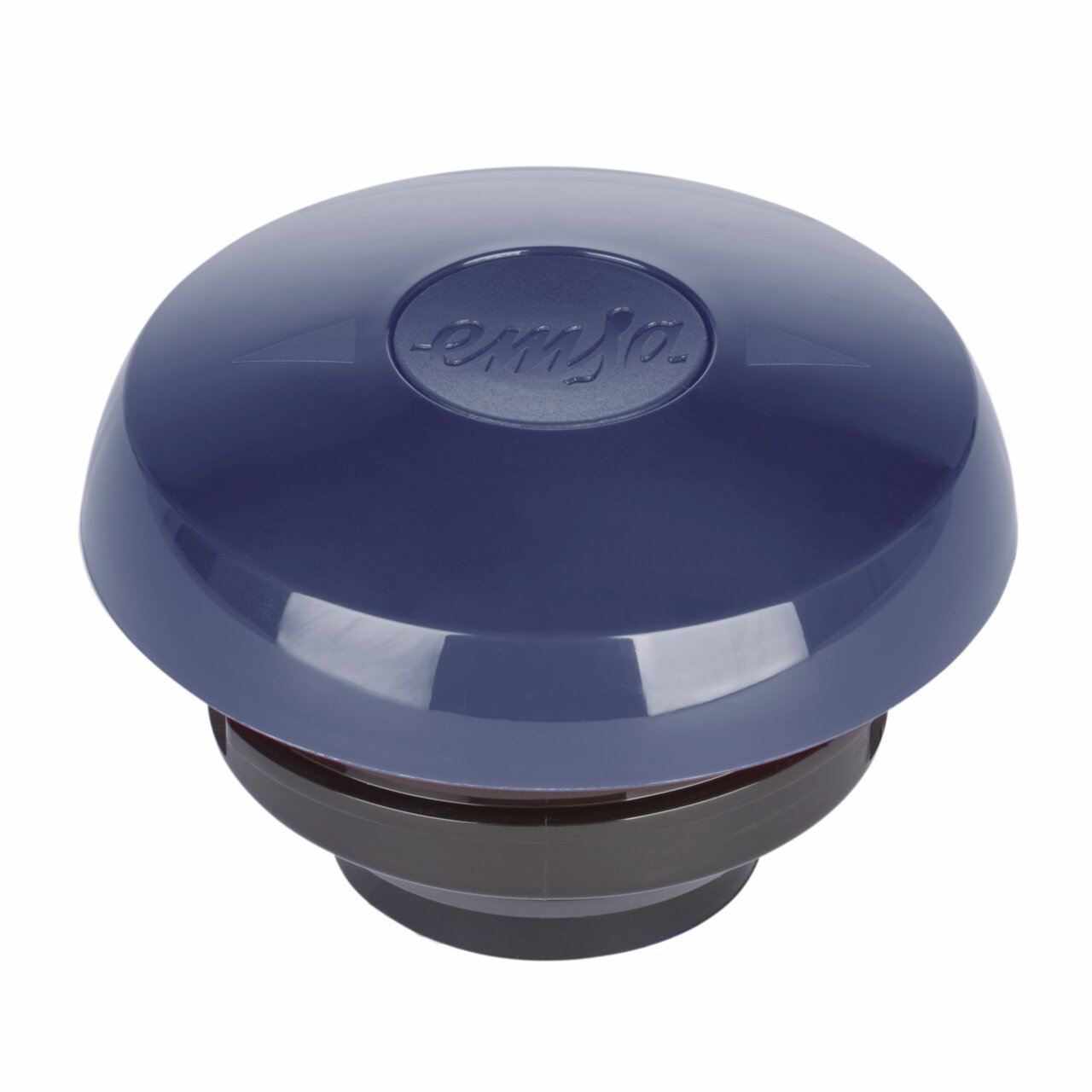 Deckel einer blauen Isolierkanne SAMBA, Ansicht von oben