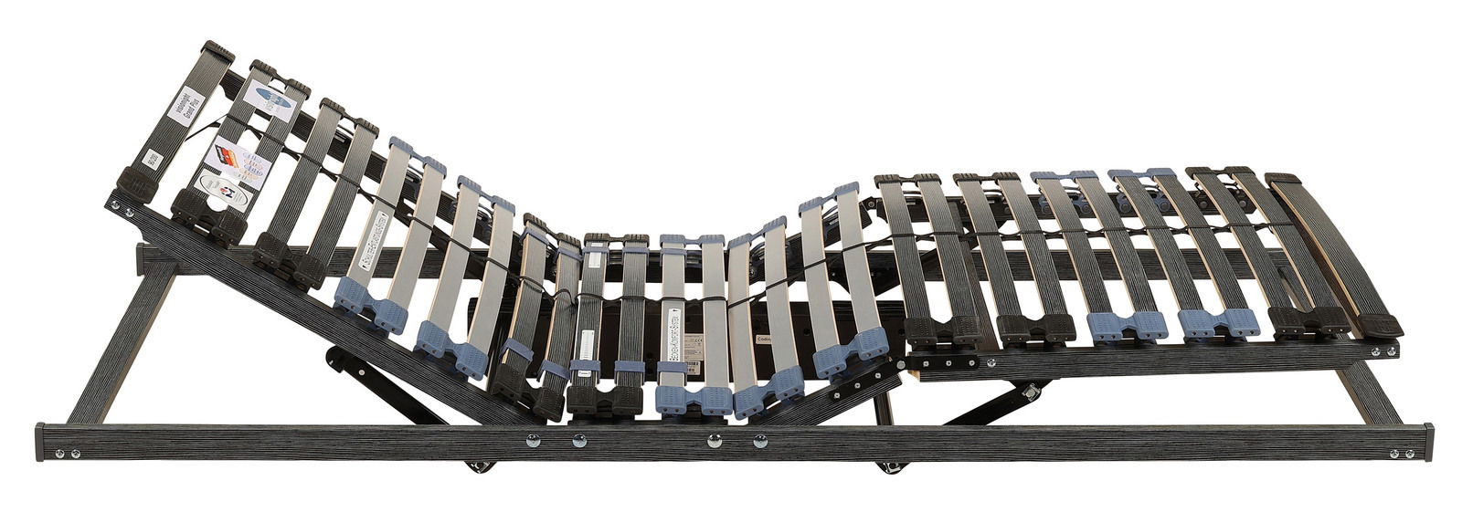 Elektrisch verstellbarer Federholzrahmen in seitlicher Perspektive