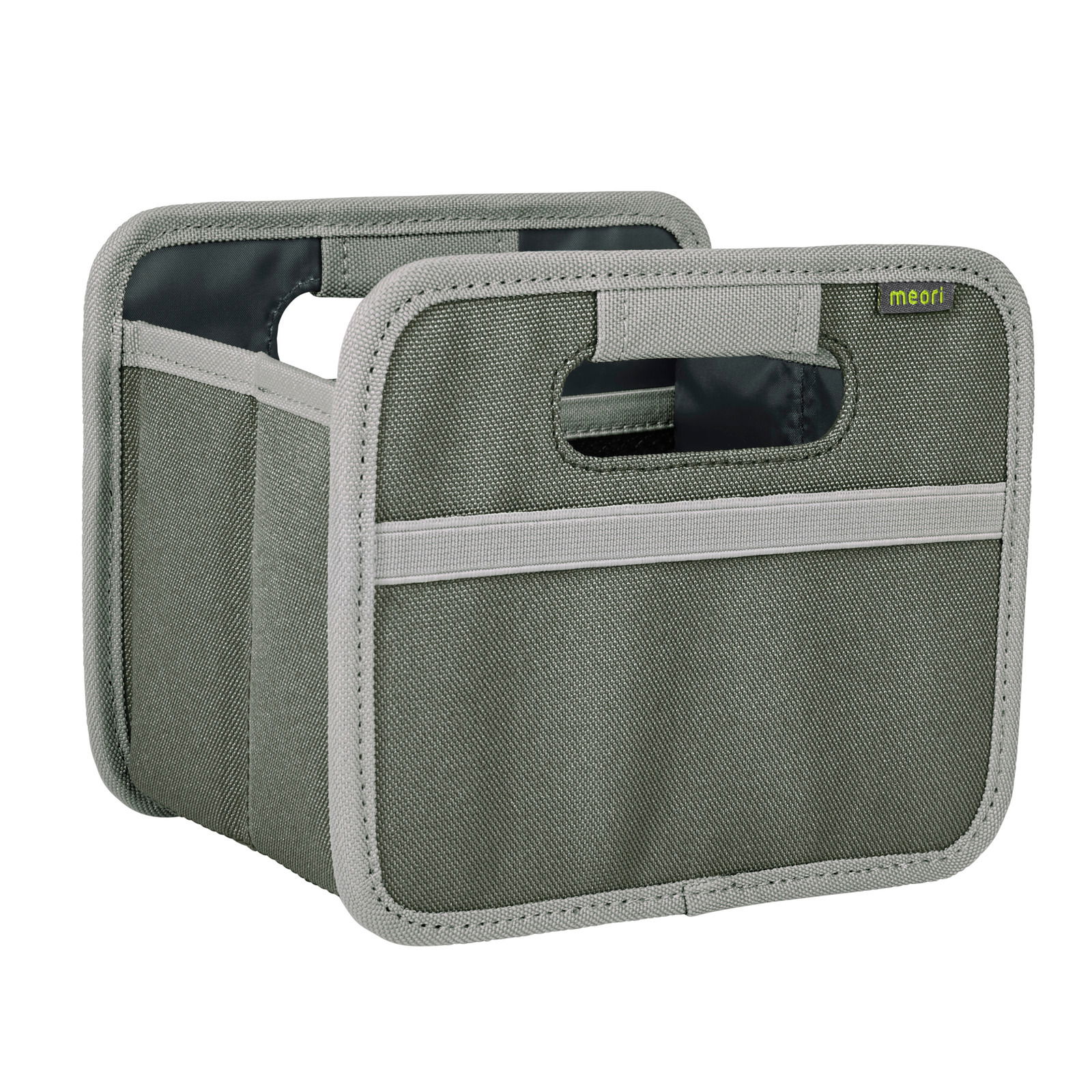 Meori Faltbox Mini Faltbox Mini in grauer Farbe, seitliche Perspektive