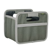 Faltbox Mini in grauer Farbe, seitliche Perspektive