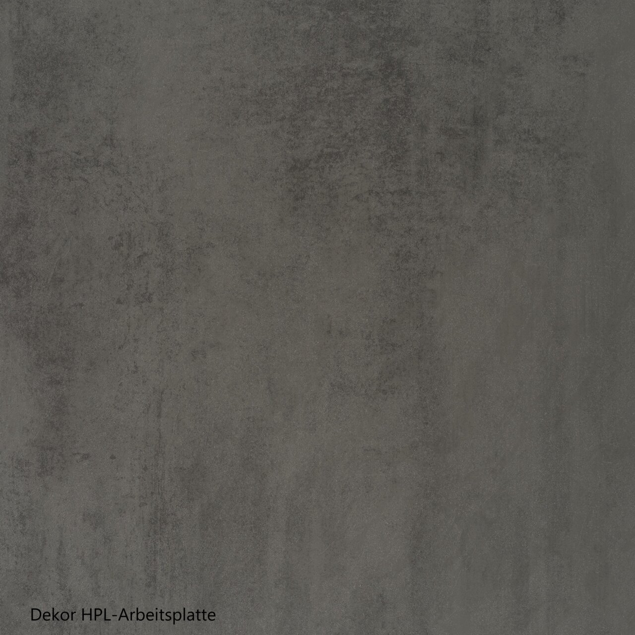 Graue HPL-Arbeitsplatte mit Betonoptik, Draufsicht