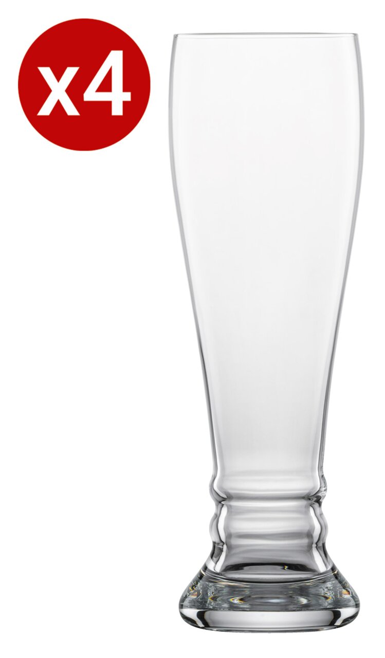 SCHOTT ZWIESEL 4-tlg. Weizenbiergläser Set BEER BASIC Weizenbierglas Bavaria, Set mit 4 Gläsern, Seitenansicht