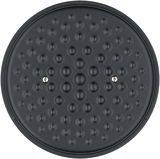 Draufsicht auf den Deckel eines WMF Flavour Bräters, 24 cm, schwarz, mit Noppenstruktur.