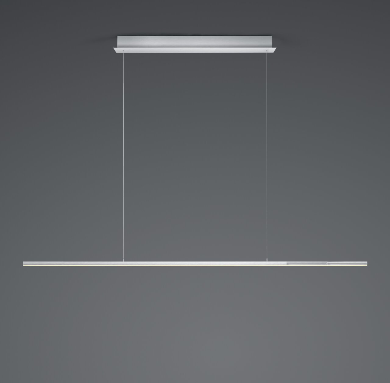 Moderne LED-Pendelleuchte OLE in minimalistischem Design, seitliche Perspektive