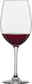 SCHOTT ZWIESEL Burgunderglas CLASSICO Burgunder Rotweinglas Classico, gefüllt mit Rotwein, in Frontalansicht