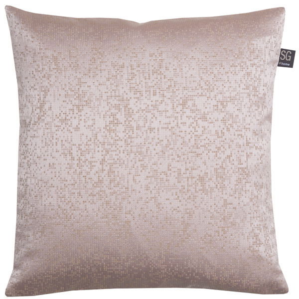 Zierkissenhülle 45x45 cm in lila mit dezentem Muster, frontal abgebildet