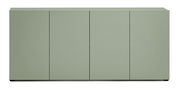 Grünes Sideboard mit vier Türen, frontale Ansicht