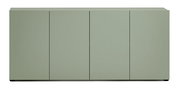Grünes Sideboard mit vier Türen, frontale Ansicht