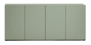 Grünes Sideboard mit vier Türen, frontale Ansicht