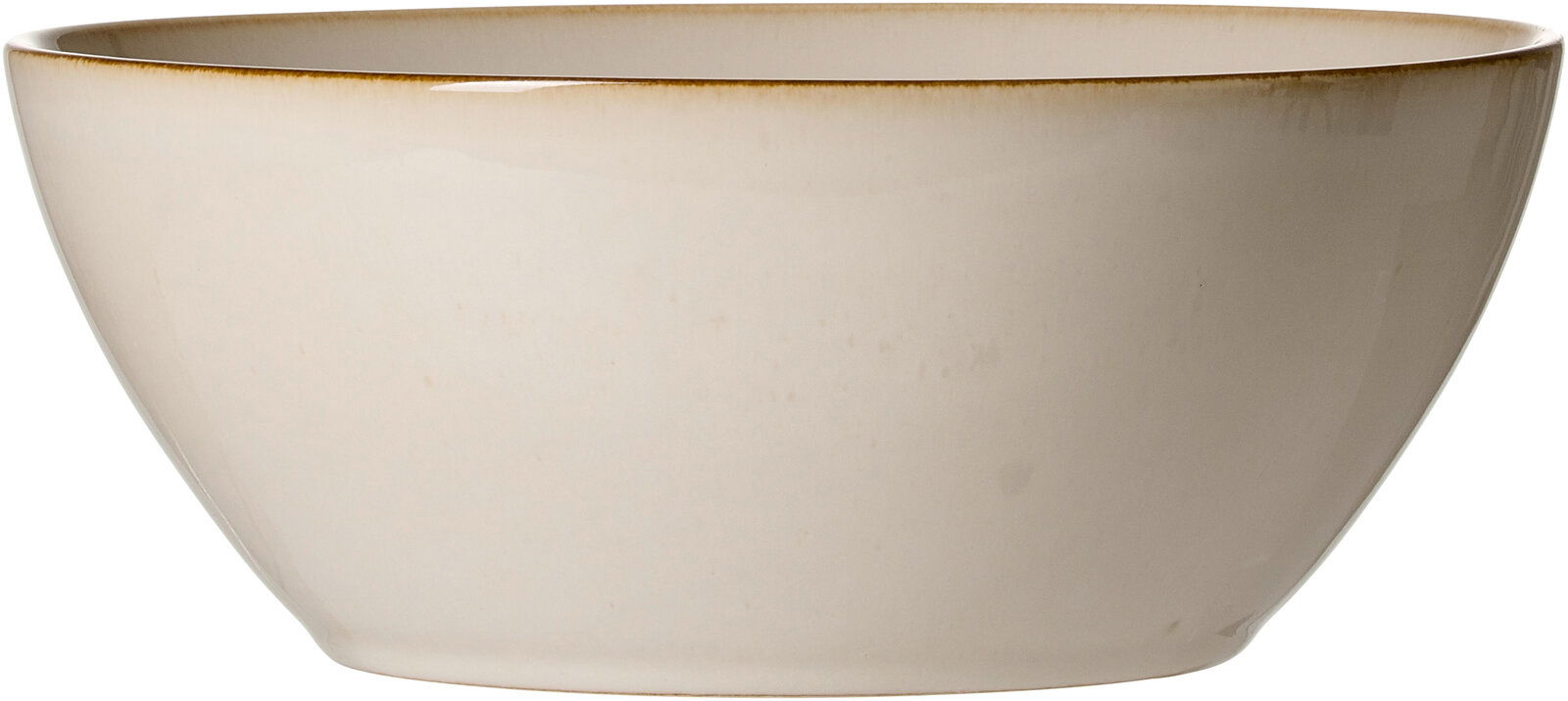 Beige Schale Olivia 23cm, seitliche Perspektive