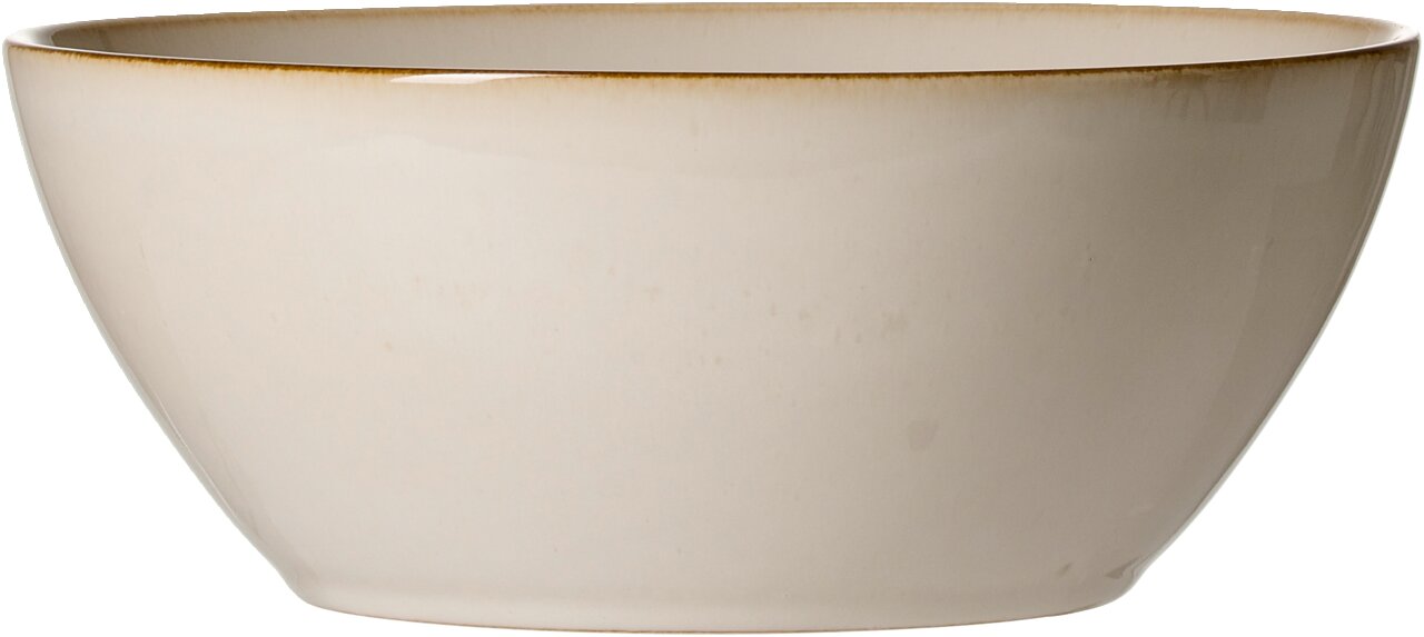 Beige Schale Olivia 23cm, seitliche Perspektive