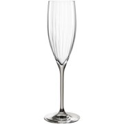 Elegantes Sektglas POESIA in Grau mit 250ml Fassungsvermögen, frontal abgebildet.