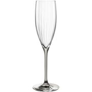 Elegantes Sektglas POESIA in Grau mit 250ml Fassungsvermögen, frontal abgebildet.