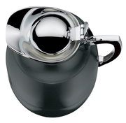 Ansicht von oben auf eine elegante Isolierkanne Juwel mit glänzendem Chromdeckel und Griff.