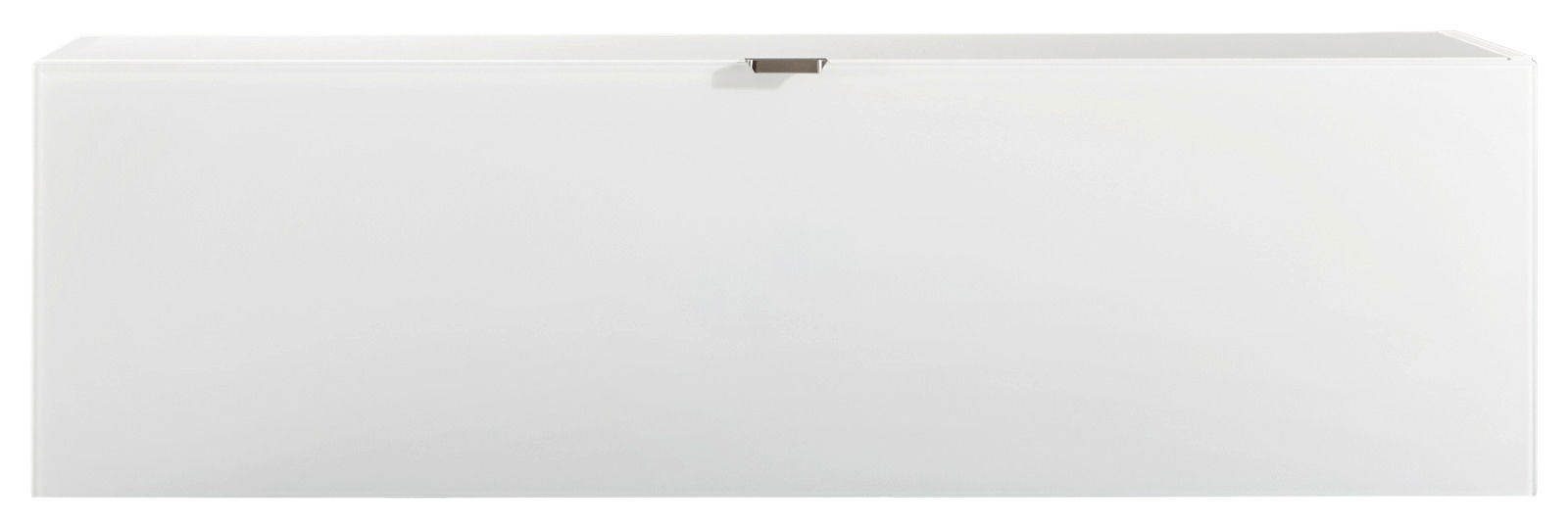 Weißer Hängeschrank mit schlichtem Design, Frontalansicht