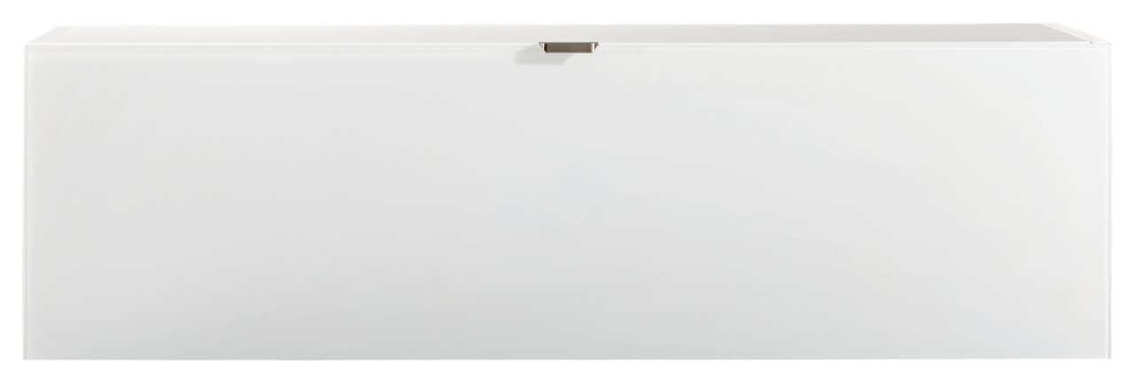 Weißer Hängeschrank mit schlichtem Design, Frontalansicht