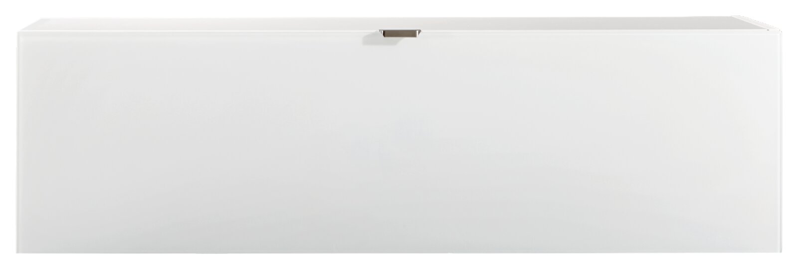 Weißer Hängeschrank mit schlichtem Design, Frontalansicht