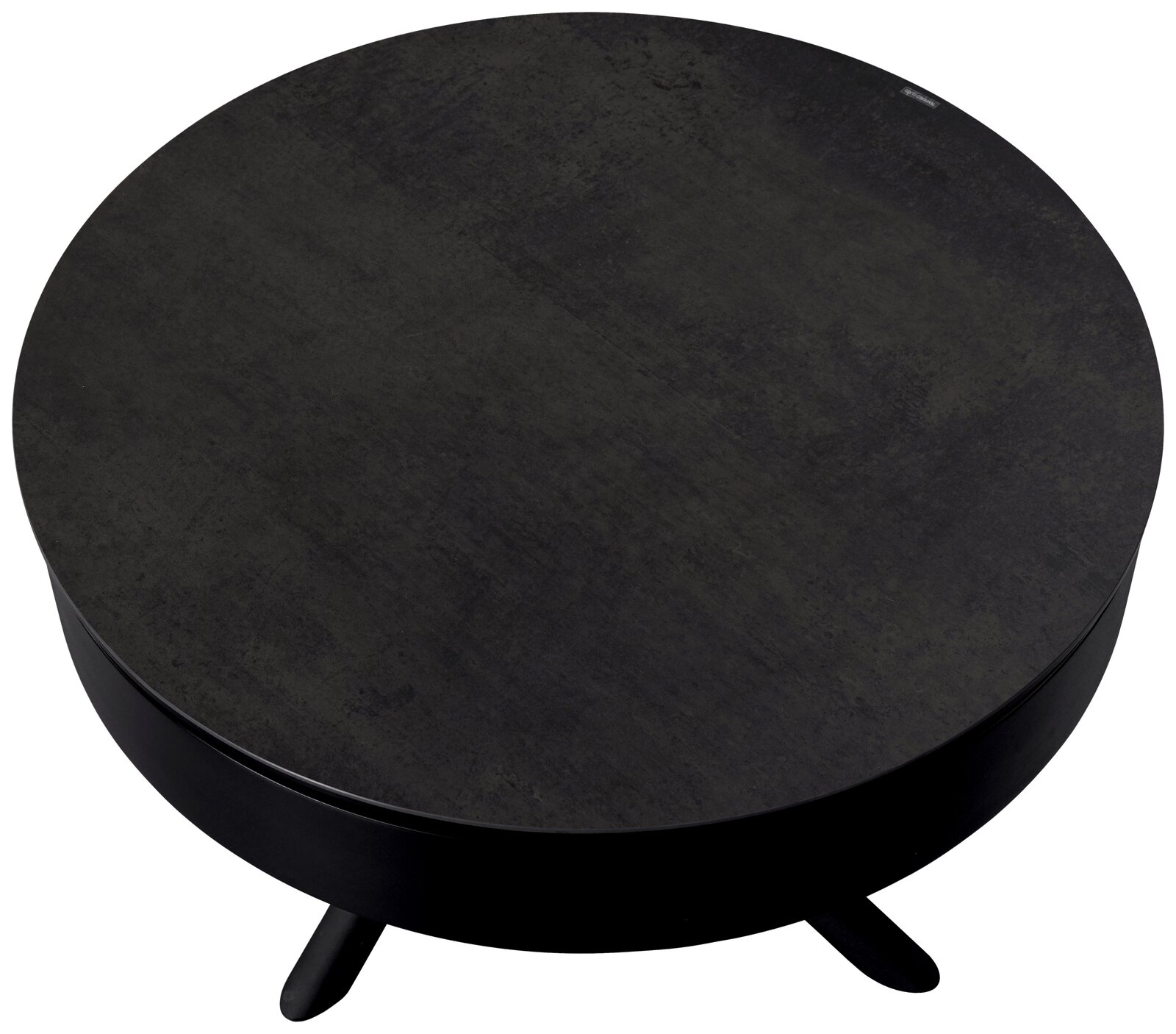 Novel Couchtisch STROMBOLI Runder Couchtisch in dunkler Farbe, Ansicht von oben