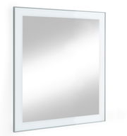 Moderner rechteckiger Spiegel mit schmalem Rahmen, seitliche Perspektive